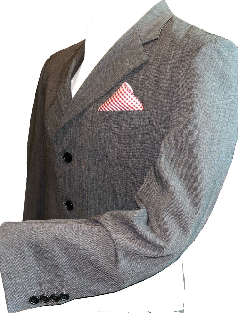 Luciano Barbera Gray Wool Blazer Men’s 40 R Made In Italy Sport Jacket